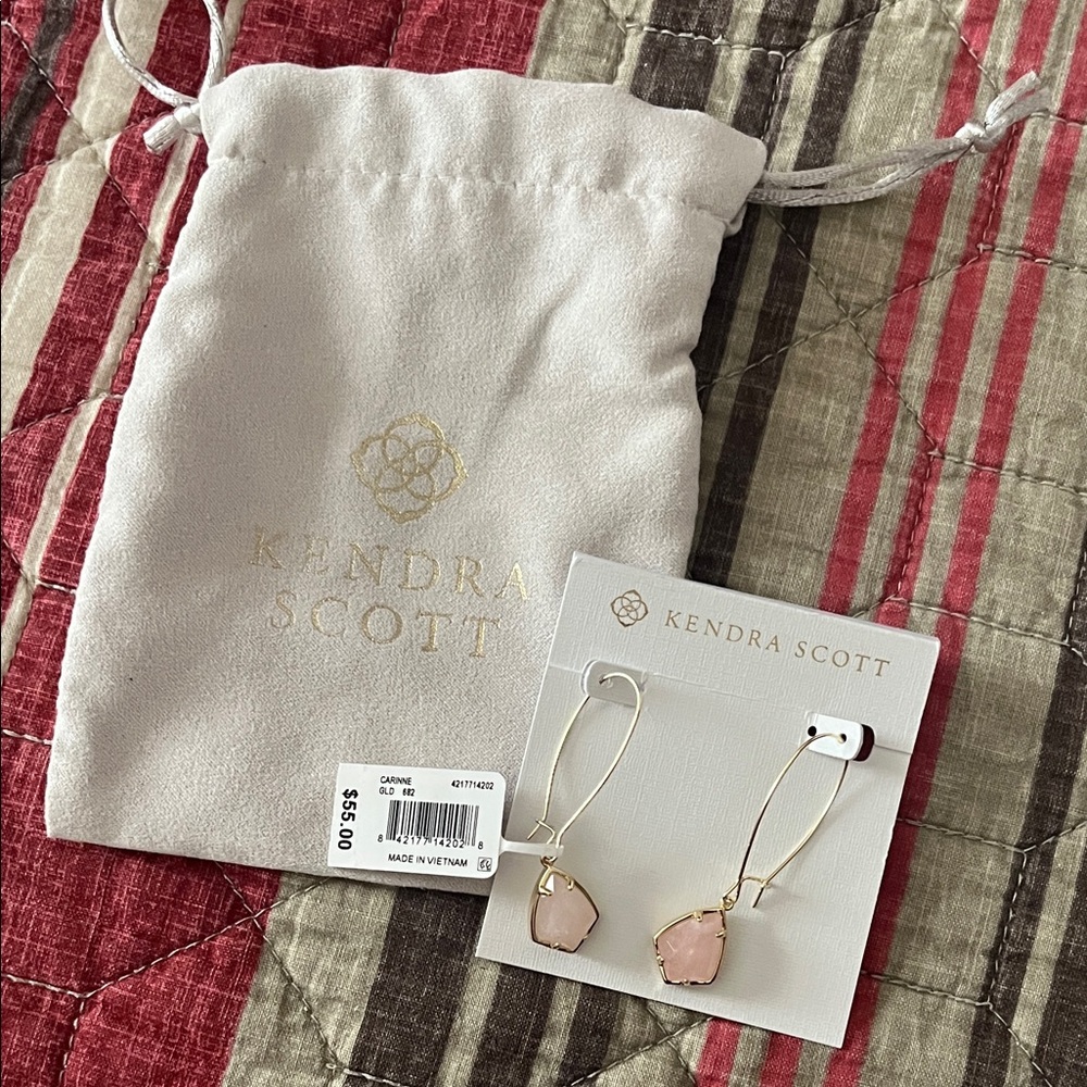 Kendra Scott Pink and Gold Earrings NWT